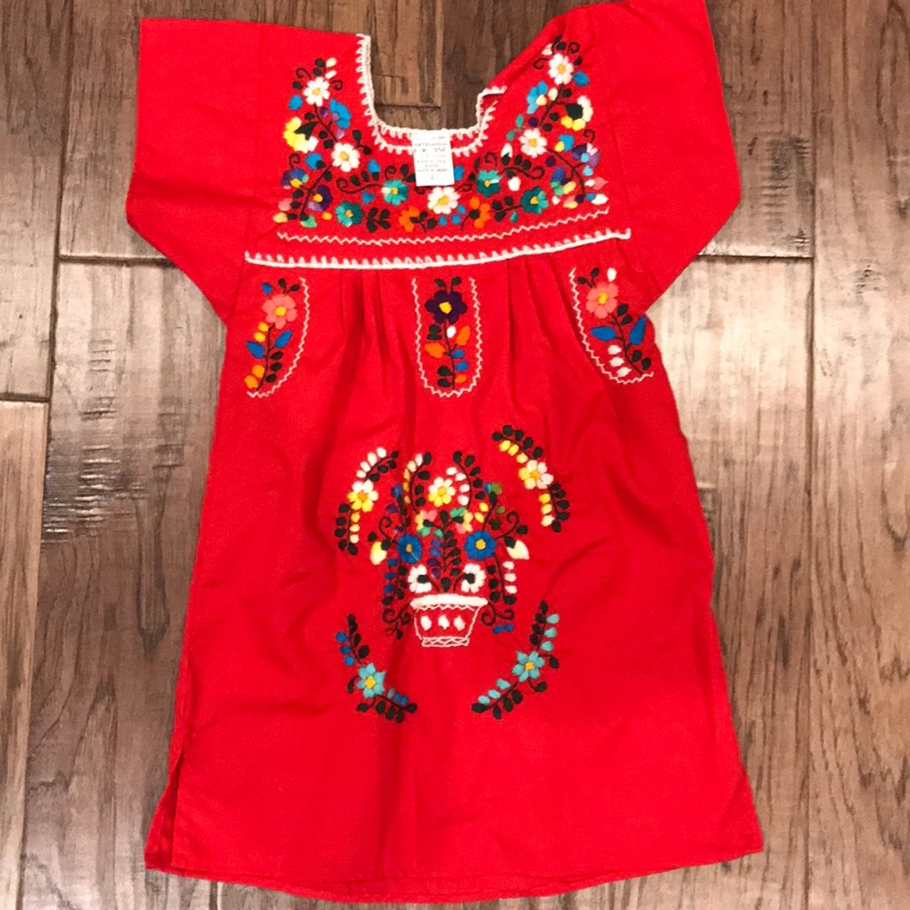 Little girl 2T Mexican peasant dress